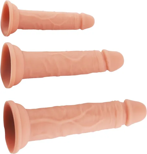 Vista 5 de Juegos de entrenamiento de enchufe anal, consolador anal de silicona de 3 tamaños con fuerte ventosa para hombres, juguetes sexuales para mujeres