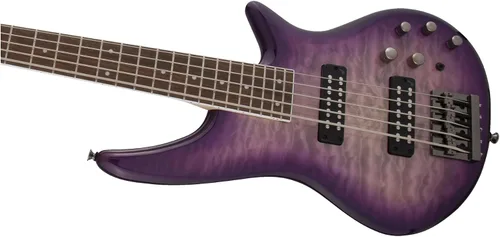 Vista 8 de Jackson JS Series Spectra Bass de 5 cuerdas JS3QV, Phaze púrpura, diapasón de laurel 35 Scale 5-String, Poplar Body with Quilt Maple Top, Laurel
