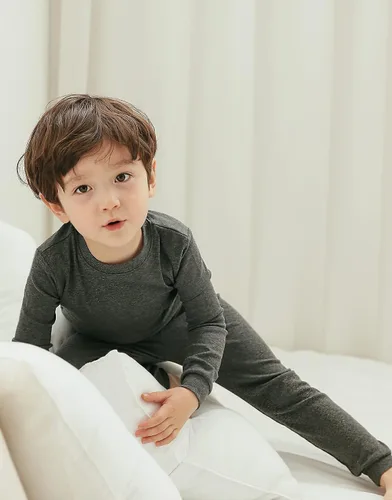 Vista 4 de VAENAIT BABY - Pijama de algodón básico liso para niños y niñas de 12 meses a 12 años, conjunto de ropa de dormir