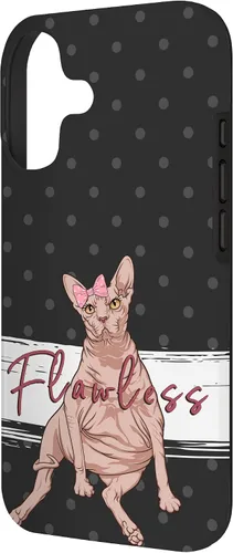 Vista 2 de Funny Sphynx Cat Flawless Naked Cat Fat Hairless Cat Case for iPhone 17