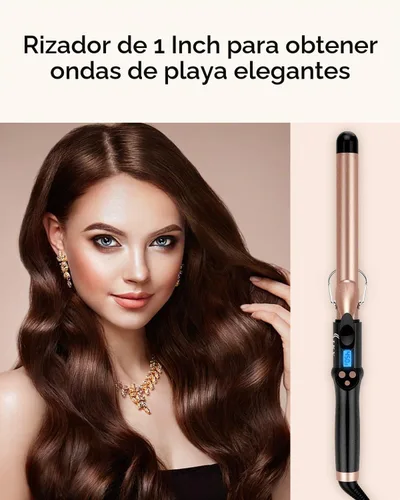 Vista 2 de IKV Rizador de 1 pulgada de barril extra largo, varita rizadora de doble