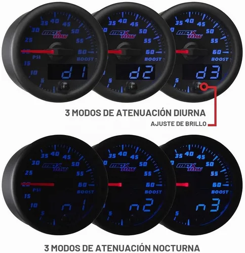Vista 5 de Black & Blue MaxTow - Medidor de presión de combustible, 100 PSI.