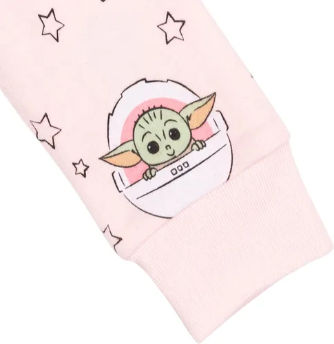 Vista 4 de STAR WARS Mandalorian The Child - Sudadera de rizo francés para niñas, color rosa, Rosado
