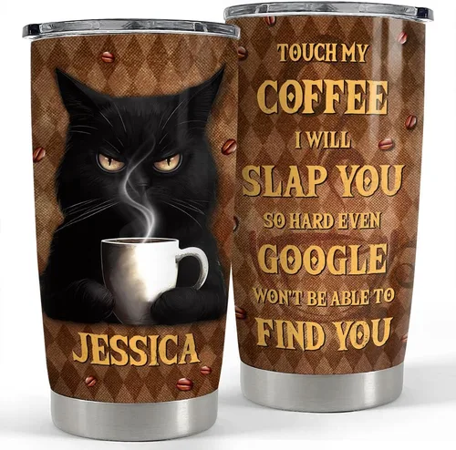 Vista 7 de SANDJEST Taza personalizada para mejores amigas de 20oz y 30oz con tapa - Regalo para mejores amigas, mujeres, niñas, hermana - Navidad, cumpleaños