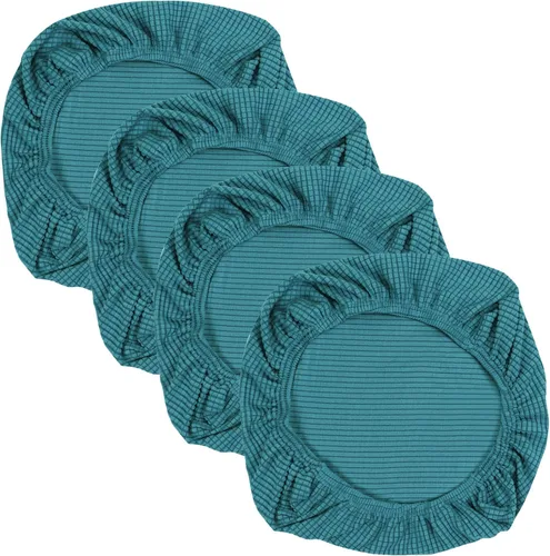 Vista 12 de Yikko - Fundas elásticas de jacquard con licra, con textura de grano de maíz, para sillas, aptas para oficina, comedor, bar, fundas para asientos