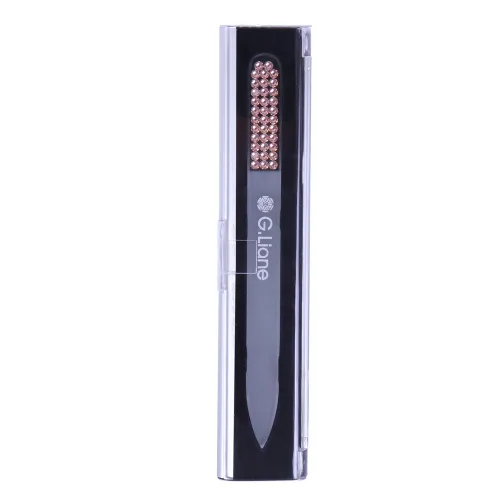 Vista 4 de Lima de uñas de cristal premium con estuche, limas de uñas de cristal profesional, juego de manicura perfecto para mujeres, hombres y niños, juego
