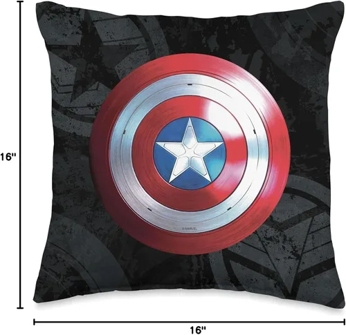 Vista 4 de Marvel The Falcon and The Winter Soldier Captain America - Cojín (16.0 x 16.0 in), multicolor