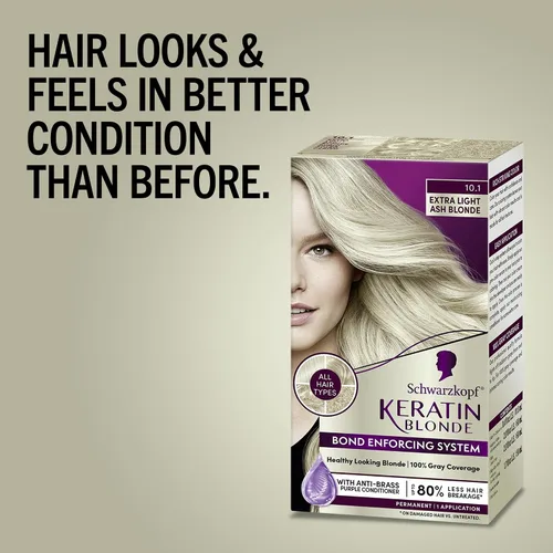 Vista 25 de Schwarzkopf Keratin - Tinte para el cabello rubio, 7.0 rubio ceniza oscuro, coloración permanente de calidad profesional, sistema de refuerzo
