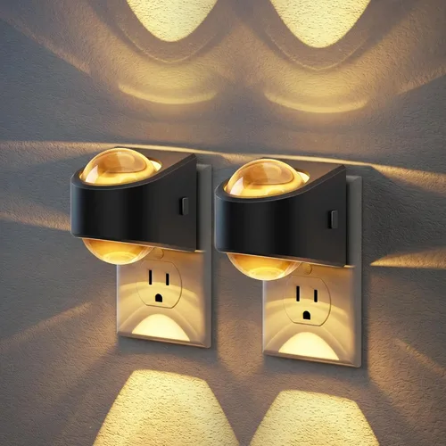 Vista 17 de JandCase Luz Nocturna, Luces Nocturnas Regulables Enchufables en la Pared, Sensor de Luz Nocturna de Encendido/Apagado Automático, Luz Nocturna LED