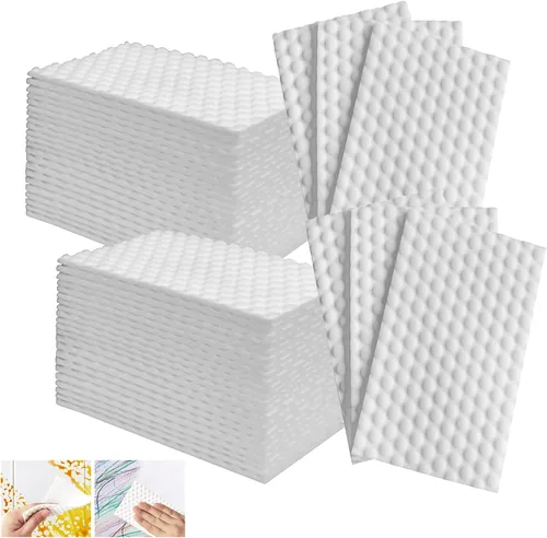 Vista 11 de Borrador de esponja mágica, paquete de 50 hojas de esponja de melamina a granel, almohadillas de limpieza de platos de cocina grandes multiusos