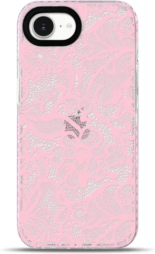 Vista 43 de NITITOP Funda para iPhone 13 Pro con flores de encaje transparente - Negro