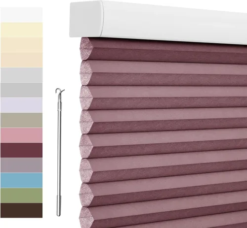 Vista 42 de Tonature Persianas Celulares de Tamaño Personalizado para Ventanas Cortinas Blackout sin Cordón Persianas Enrollables Protección UV Aislamiento