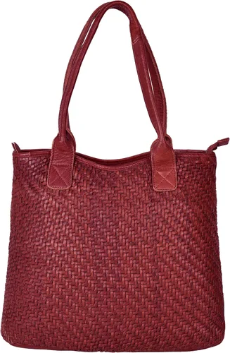 Vista 2 de ANTONIO VALERIA Alice Braided Washed Leather HandBag for Women