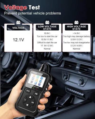 Vista 3 de Escáner OBD2 Lector de código de automóvil Soporte de prueba de voltaje Plug and Play Fixd Car CAN Herramienta de escaneo de diagnóstico Leer