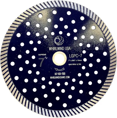 Vista 8 de LGPC 4.5 pulgadas corte de piedra Premium Turbo Continuous Rim Diamond Blades para granito (venta directa de fábrica) (4.5 pulgadas)