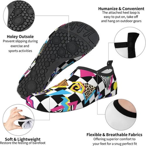 Vista 6 de Zapatos de natación para mujer, zapatos de playa para hombre, antideslizantes, de secado rápido, para adultos, calcetines de natación, calcetines