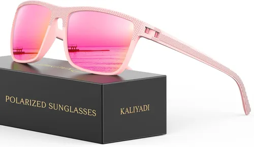 Vista 15 de KALIYADI Gafas de sol polarizadas para hombre, gafas de sol ligeras con protección UV para conducir, pescar y jugar golf (3 unidades) Negro