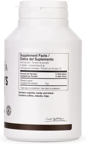 Vista 3 de Ana Maria Lajusticia, levadura de cerveza, fuente de vitaminas, salud cardíaca y digestión saludable, paquete de tratamiento de 70 días. Sin azúcar