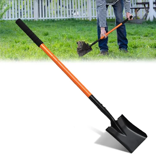 Vista 9 de Pala Pequeña para Cavar con Mango de Metal, Pala de Jardín de 111 cm de Resistencia, Ideal para Jardinería, Escarbado, Plantación, Acampada