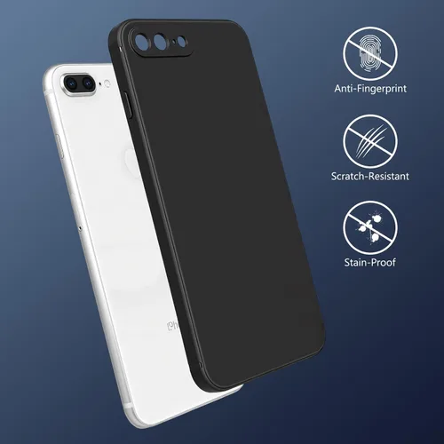 Vista 6 de FanTEK Funda para teléfono compatible con iPhone 7 Plus, iPhone 8 Plus, antiarañazos y huellas dactilares, funda protectora, color negro mate