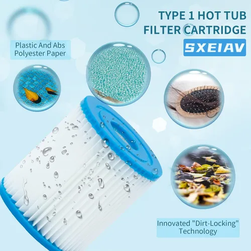 Vista 3 de Cartucho de filtro de piscina tipo I, cartucho de filtros de repuesto para 58093, para bomba de filtro RX330 de filtro de piscina, para bombas