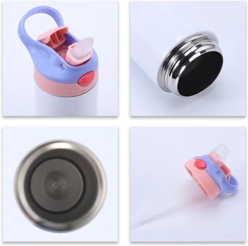 Vista 8 de Botellas de agua personalizadas de bailarina de regalo para niños, 20 onzas con nombre y pajita, tazas de acero inoxidable aisladas de acero
