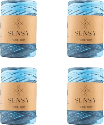 Vista 20 de Sensy Premium - Papel de rafia, 438 yardas, cinta de papel (verde)