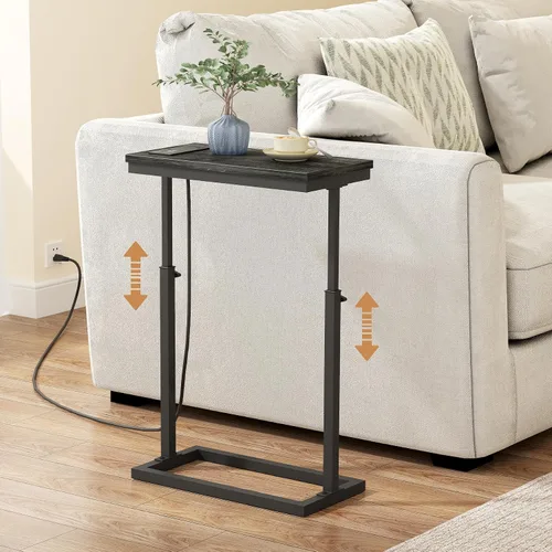 Vista 19 de TUTOTAK Mesa auxiliar, mesa auxiliar, mesa de sofá alta, mesa de sofá, sala de estar, dormitorio, negro TB01BK083P