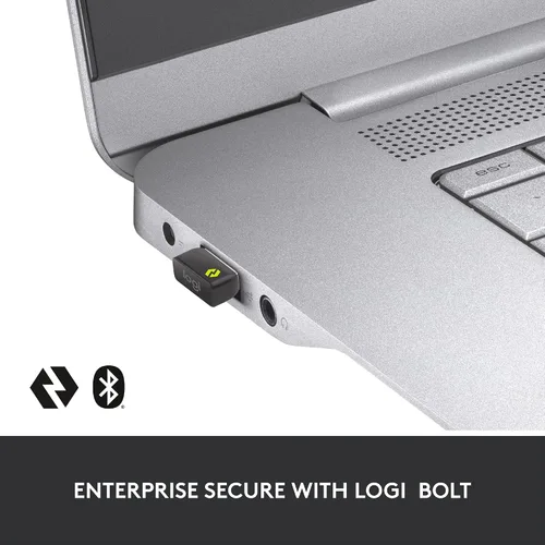 Vista 2 de Logitech MX Master 3S para negocios, mouse inalámbrico con clics silenciosos, 8K DPI, receptor USB con pernos Logi seguros, Bluetooth, carga USB-C