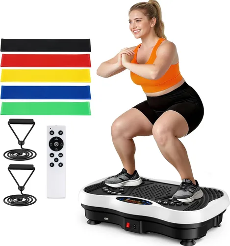 Vista 14 de Vibration Plate Exercise Machine, 130 Levels Full Body Workout Vibrating Plate for Lymphatic Drainage Weight Loss, 450 Lbs Capacity Shake Platform