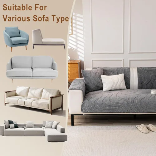 Vista 5 de Fundas para Reposabrazos de Sofá, Fundas de Felpa de Terciopelo Vintage para Sofá, Fundas Antideslizantes para Sillón y Sofá, Almohadillas