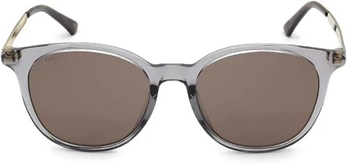 Vista 2 de Gucci Gafas de sol redondas modernas con protección UV para hombre color gris 2126in Gris Marrón Dorado