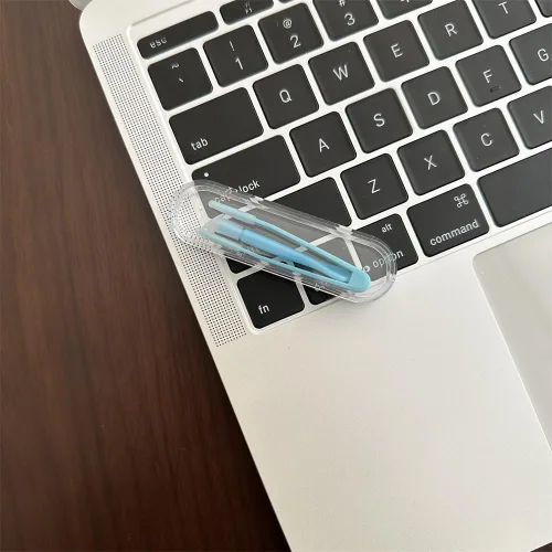 Vista 7 de Fundas para lentes de contacto, aplicador de lentes de contacto y herramienta de extracción con pinzas de punta suave, pinzas portátiles para lentes