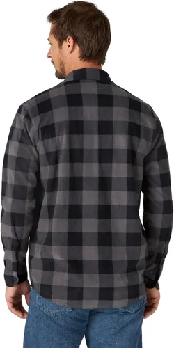 Vista 2 de Wrangler Authentics - Camisa de vellón pesado, de manga larga, para hombre