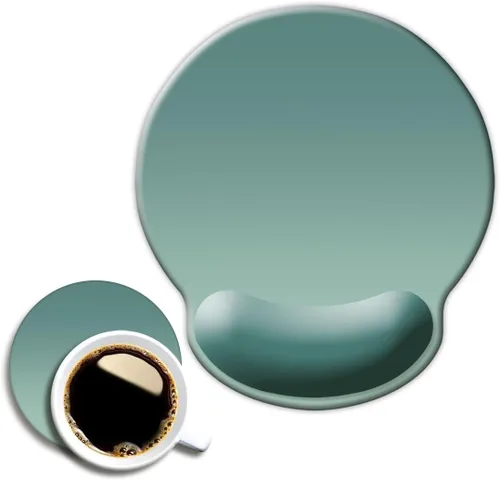 Vista 12 de DOOKE Alfombrilla ergonómica para mouse con soporte de muñeca, bonita almohadilla de muñeca con base de goma antideslizante para computadora