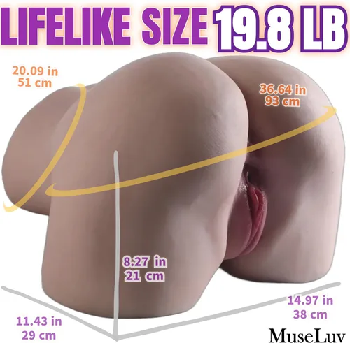 Vista 6 de Heating Sucking Vibration Voices Automatic Sex Dolls 19.8LB Male Masturbators Butt Realistic 3D Lifelike Pocket Pussy Ass for Mens Adult Sex Doll