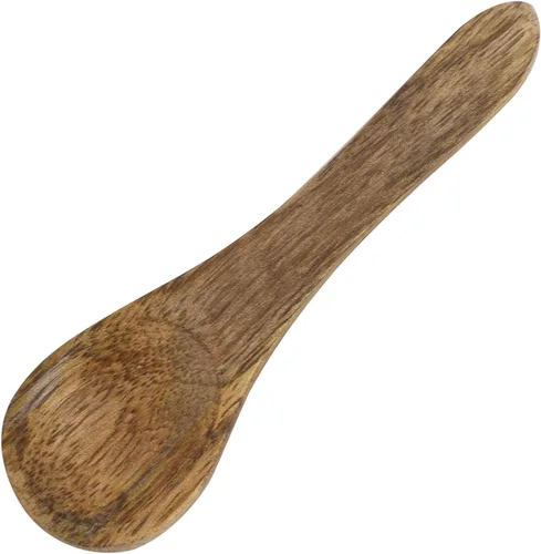 Vista 8 de Azucarero y cuchara de madera rústica hecho a mano con tapa, boca ancha, tarro de dulces para especias, condimentos, frutos secos, recipiente