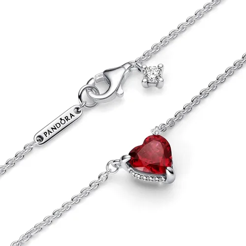 Vista 3 de PANDORA Collar atemporal 392542C01-45 Corazón rojo