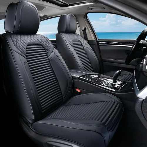Vista 20 de Coverado Fundas de asiento delantero, fundas de asiento delantero de automóvil, fundas de asiento de piel de napa para automóviles, fundas