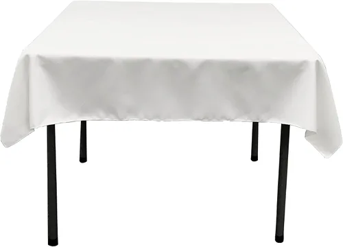 Vista 117 de LA Linen. Mantel cuadrado de popelina de poliéster
