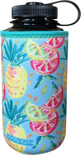 Vista 90 de Funda de neopreno para botella de agua Koverz, funda de neopreno, se ajusta a botellas de agua de 24-30 oz, lavable y reutilizable, tamaño grande