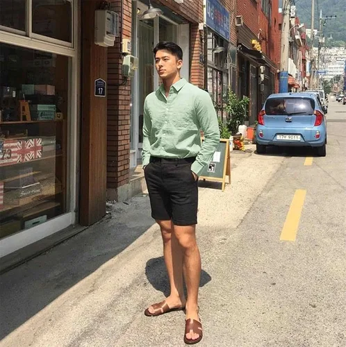 Vista 7 de JMIERR Camisa de vestir de manga larga con botones y lino de algodón para hombre