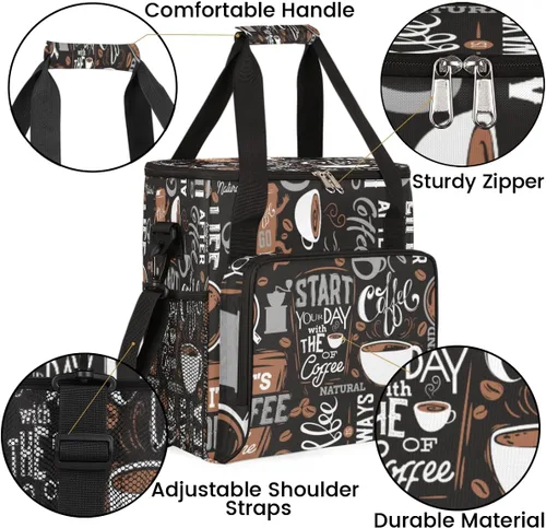 Vista 3 de cfpolar Bolsa de almacenamiento para cafetera, impermeable, bolsa organizadora de viaje, compatible con K-Mini o K-Mini Plus, y adecuada para otros