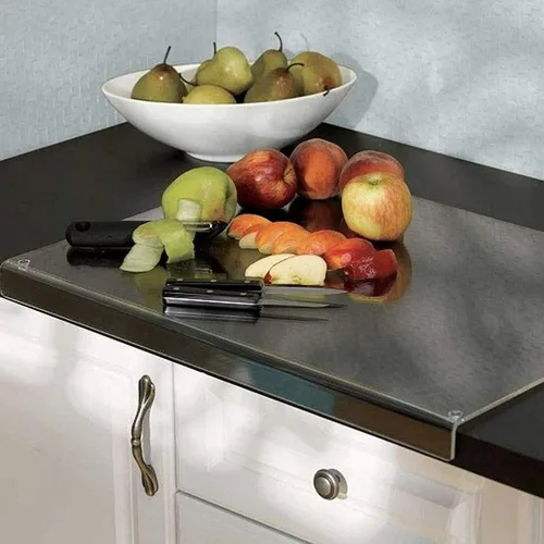 Vista 8 de Tabla de cortar transparente para cocina con borde antideslizante de 24 pulgadas de ancho x 18 pulgadas de largo AZM Displays