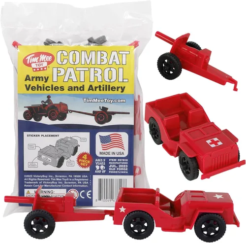 Vista 12 de TimMee Combat Patrol Willys & Artillery - Juego negro de 4 piezas fabricado en Estados Unidos