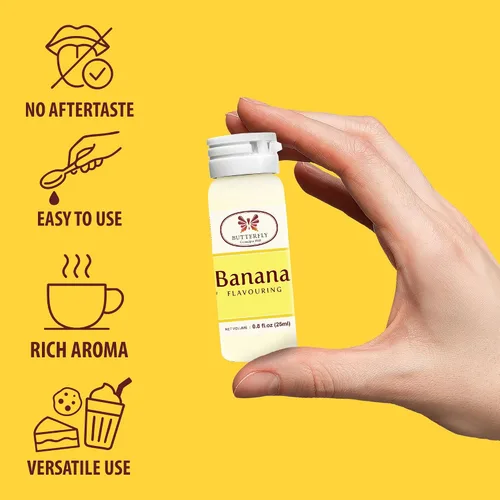 Vista 5 de Pasta de extracto aromatizante de mariposa, 0.8 fl oz (banana, paquete de 1)