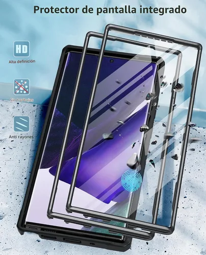 Vista 5 de FNTCASE Funda para Samsung Galaxy Note 20 Ultra con clip para cinturón y Negro