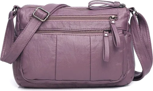 Vista 10 de Bolsos VOLGANIK ROCK para mujer de piel sintética suave, bolso de hombro para damas, bolso bandolera y bolsos de mano, liviano, con bolsillos