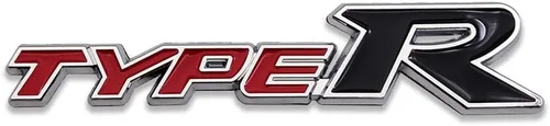 Vista 8 de Emblema de parrilla delantera de coche de metal cromado con logo Type-R + insignia de tapa de maletero de carreras 3D Type, calcomanía adhesiva Rojo