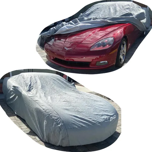 Vista 10 de Funda de coche personalizada Chevy Corvette C6 2005 2006 2007 2008 2009 2010 2011 2012 XTREMECOVERPRO Gold Series Negro